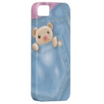 cute jean pocket teddy bear iPhone 5 case