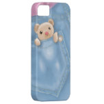 cute jean pocket teddy bear iPhone 5 cases