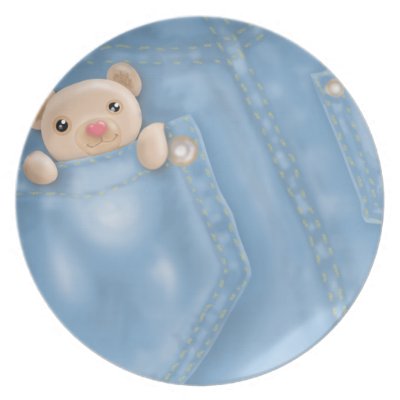 cute jean pocket teddy bear plates Fuji_plate cute jean pocket teddy bear plates Fuji_plate