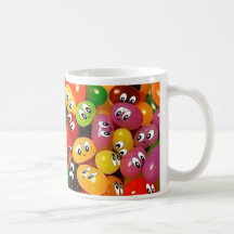 Cute Jelly Bean Smileys Coffee Mug