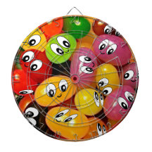 Cute Jelly Bean Smileys Dartboard With Darts