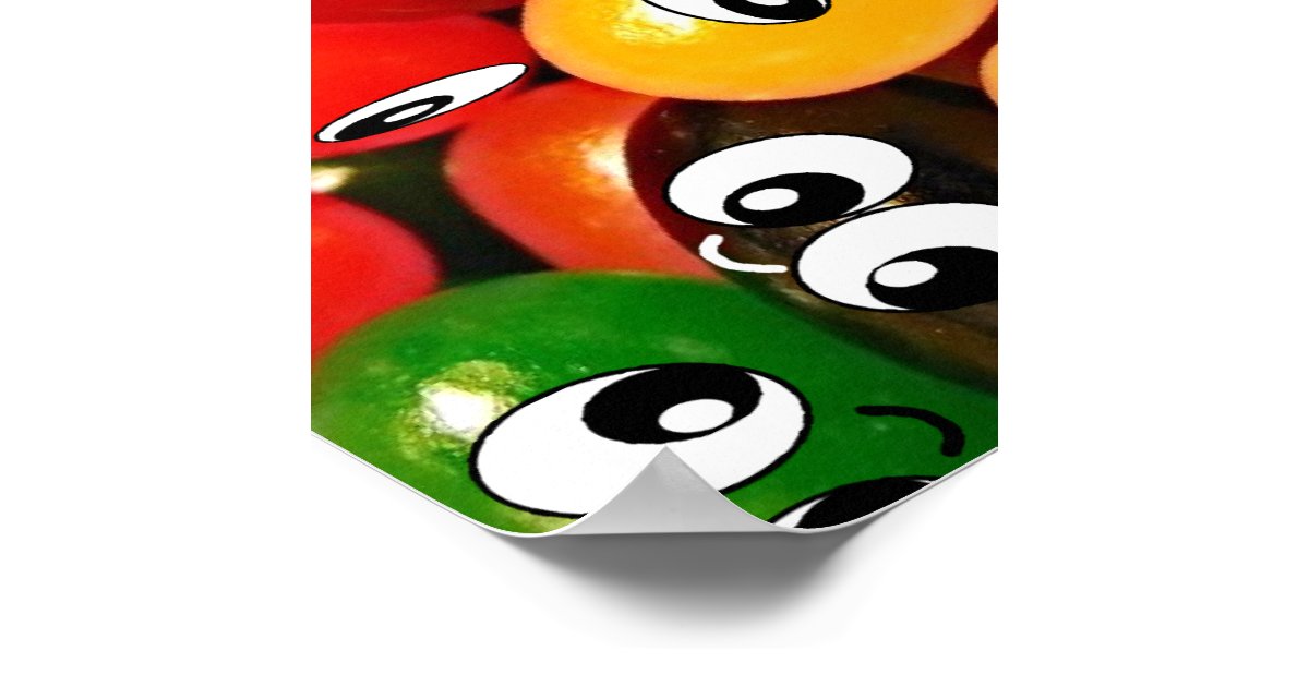 Cute Jelly Bean Smileys Poster Zazzle