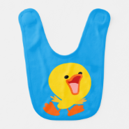 Cute Joyous Cartoon Duckling Baby Bib