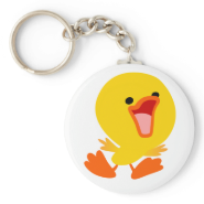 Cute Joyous Cartoon Duckling Keychain