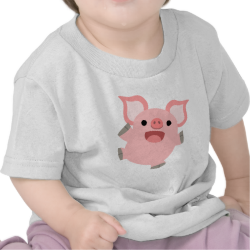 Cute Joyous Cartoon Pig Baby T-Shirt