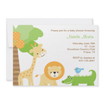 Cute Jungle Animal Invitations