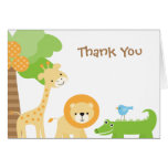 Cute Jungle Animal Thank You Cards
