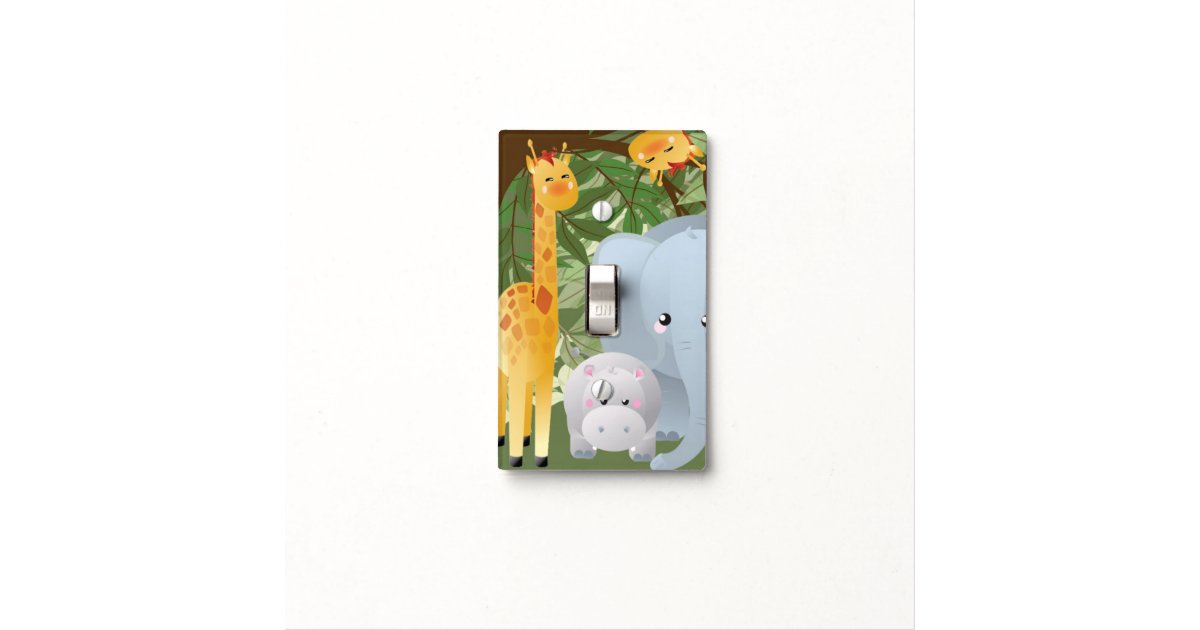 Cute Jungle Animals Light Switch Cover Zazzle