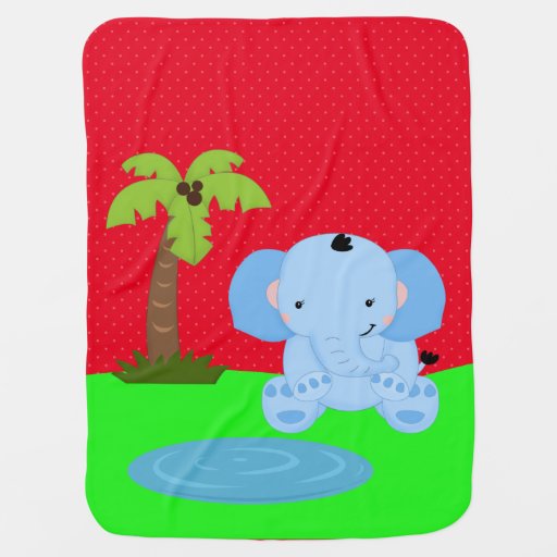 Baby Swaddle Blanket Soft Cartoon Elephant Stroller ...