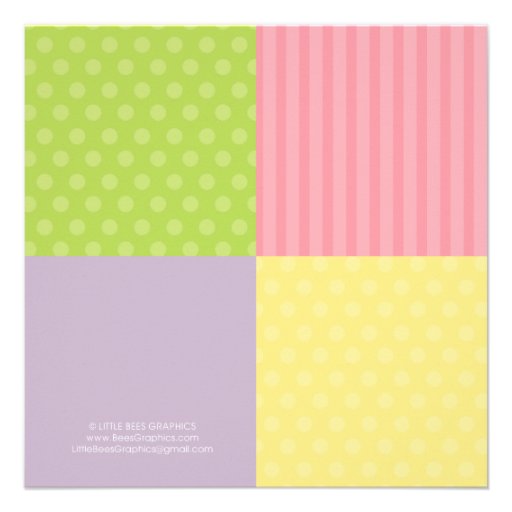 Cute Jungle Squares Baby Shower Invitation