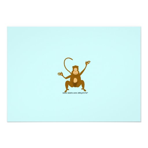 Cute Jungle Zoo Animals Grass Boy's Birthday Party Invitations