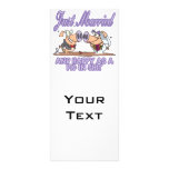cute just married happy as pig in shit newlyweds rack cards