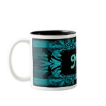 Cute kaleidoscope in teal for Mom Coffee Mugs