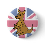 Cute Kangaroo and Joey Pin