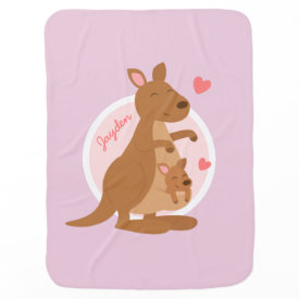 Cute Kangaroo Baby Joey Baby Blanket