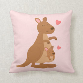 Cute Kangaroo Baby Joey Kids Room Decor Pillows