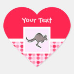 Cute Kangaroo Heart Stickers