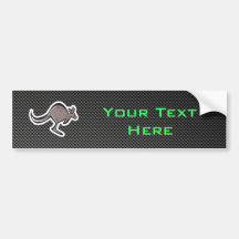 Cute Kangaroo; Sleek Bumper Sticker