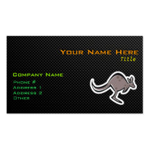 Cute Kangaroo; Sleek Business Cards