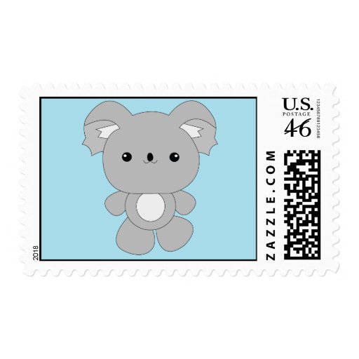 Cute kawaii baby koala stamps