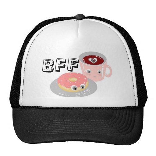 CUTE KAWAII BFF DNOUT AND COFFEE MESH HAT