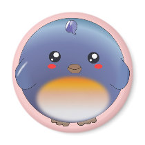 Cute kawaii bluebird magnet