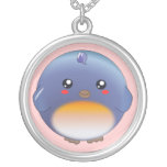 Cute kawaii bluebird necklace