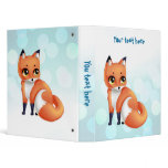 Cute Kawaii cartoon fox binders