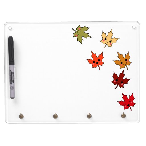 Cute Kawaii Cartoon Leaves Dry Erase Whiteboard Zazzle