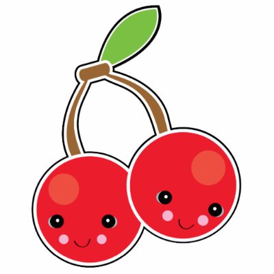 cute kawaii cherries photo cut out by doonidesigns