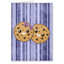 Cute Kawaii Chocolate Chip Cookie Couple cards by cutespot Cute Kawaii Chocolate Chip Cookie Couple cards