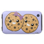 Cute Kawaii Chocolate Chip Cookie Couple Tough iPhone 3 Cases