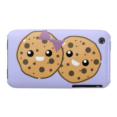 Cute Kawaii Chocolate Chip Cookie Couple Iphone 3 Cover Casemate_case Cute Kawaii Chocolate Chip Cookie Couple Iphone 3 Cover Casemate_case