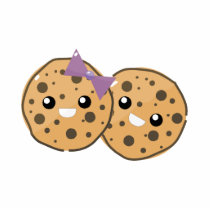 Cute Kawaii Chocolate Chip Cookie Couple photo sculptures
