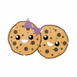 Cute Kawaii Chocolate Chip Cookie Couple Photo Cutouts