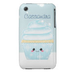 Cute Kawaii Christmas Snowflake cupcake Case-Mate iPhone 3 Case