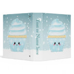 Cute Kawaii Christmas Snowflake cupcake medium binders