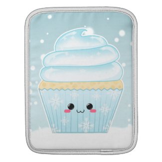 Cute Kawaii Christmas Snowflake cupcake rickshawsleeve