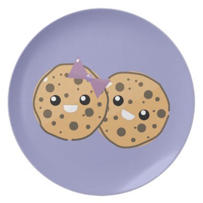 cute kawaii cookies couple party plate Fuji_plate cute kawaii cookies couple party plate Fuji_plate