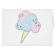 cute kawaii cotton candy card