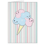 cute kawaii cotton candy greeting card