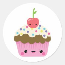 Cute Kawaii Cupcake Stickers