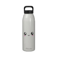 Cute kawaii face bottle reusable water bottle