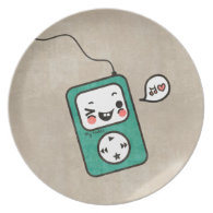 Cute Kawaii Grunge Cartoon MP3 player Plate