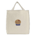cute kawaii muffin embroidered tote bag embroidered bags