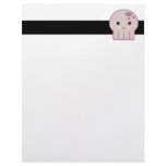 cute kawaii octopus letterhead template