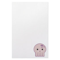 cute kawaii octopus custom stationery