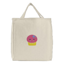 cute kawaii pink cupcake embroidered bags by doonidesigns cute kawaii pink cupcake embroidered bags
