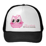 Cute kawaii pink owl - Personalized Trucker Hats