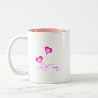 Cute Kawaii Pink Valentine Duck Mug ~ AngelArtiste mug